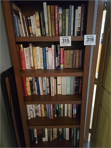 5 shelves of assorted books
