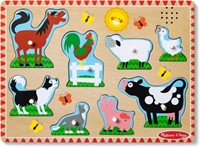 Melissa & Doug Farm Animals Sound Puzzle - Wooden