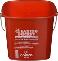 (N) Winco PPL-3R Cleaning Bucket, 3-Quart, Red San