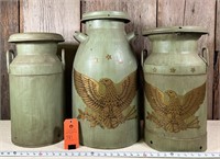 Assorted Vintage Milk Cans