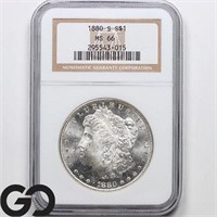 1880-S Morgan Silver Dollar, NGC MS66
