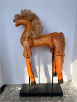 Wooden Horse on Stand