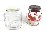 Vintage jars with lids