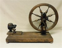 Breton Wooden Charkha Spinning Wheel.