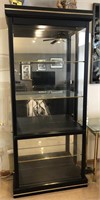 5 shelf display cabinet with glass side doors
