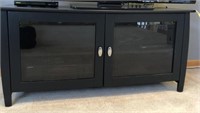 Black 2 door cabinet entertainment stand