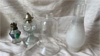 2 Kerosene Lamps and 2 Globes