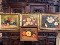 4pc Nellie Ward Haller Oil on Canvas Paintings