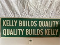 Old Metal Enamel Kelly Springfield Sign