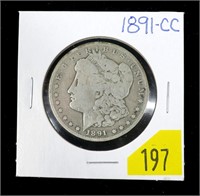 1891-CC Morgan dollar