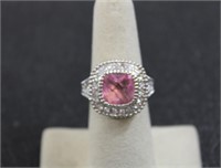 Pink sapphire dinner ring