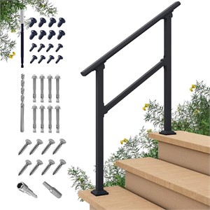 NEW $75 3 Step Handrail & Indoor Stair Railing Kit