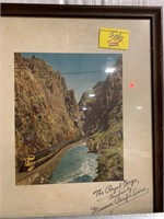 ANTIQUE MISSOURI PACIFIC LINES ROYAL GORGE FRAMED