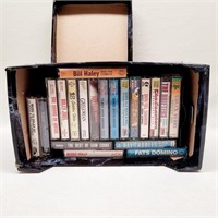 20 Cassette Tapes in Storage Box