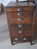 Vintage 6 Drawer Wooden Cabinet