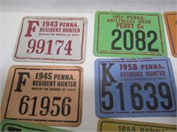 1940s-1980s Vintage Hunting Licenses