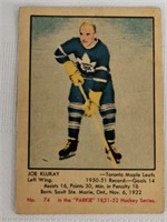 1951-52 Parkhurst NHL Joe Klukay Card #74