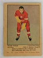 1951-52 Parkhurst NHL Victor Stasiuk Card #62