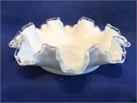 Fenton "Silvercrest" Art Milk Glass Trinket Dish