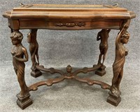 Antique Figural Carved Butler's Table