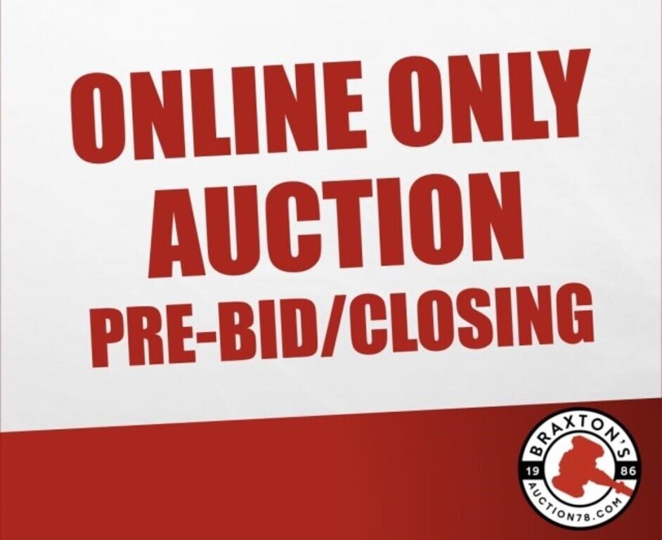 ONLINE ONLY PREBIDDING/ CLOSING