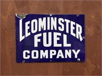 Original Leominster fuel company enamel sign