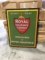 Original Royal insurance Co Ltd enamel sign