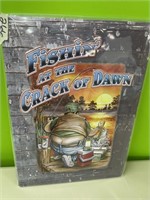 Fishin at the crack of dawn metal sign - 17x12in