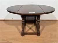 Small Oak Drop Side Table