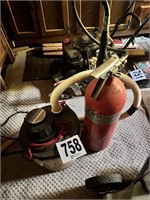 Small Shop Vac & Fire Extinguisher(Front porch)