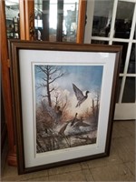 SPOOKED DUCKS  PICTURE SIGNED HAROLD ROE