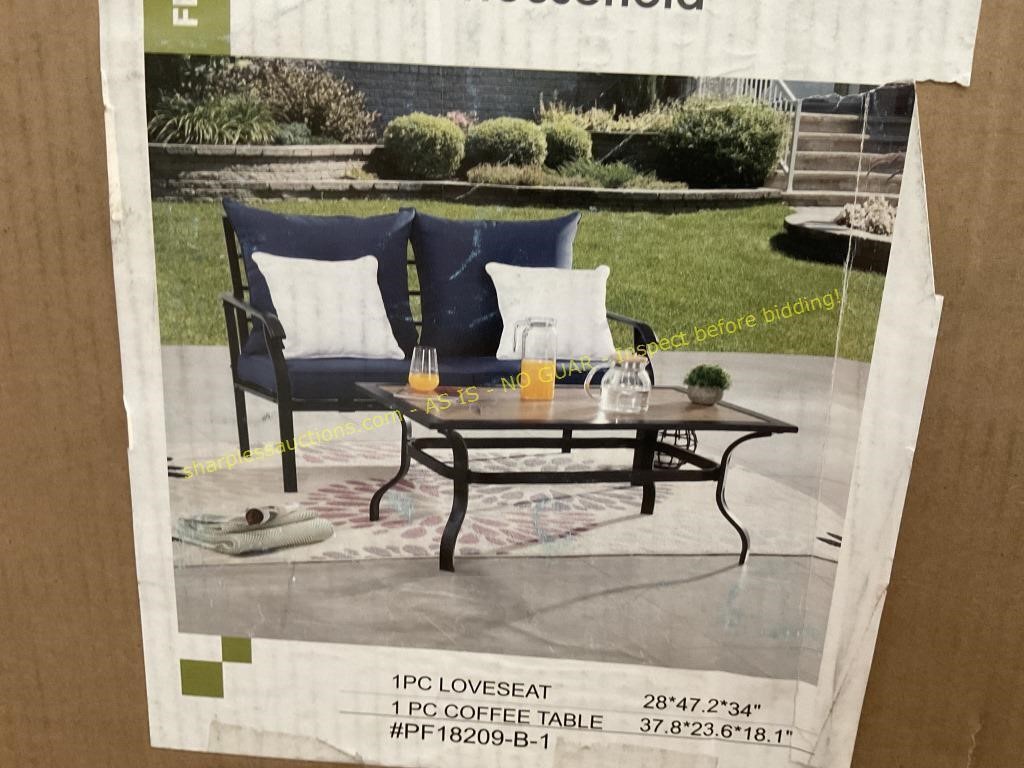 PatioFestival 1pc loveseat 1pc coffee table