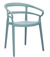 Light Blue, Curved Back Dining Chair-Set of 2