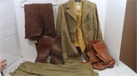 Antique Side Saddle Riding Outfit & 2 Pr of Boots