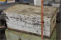 Antique primitive wood chest, 36x18x16.5