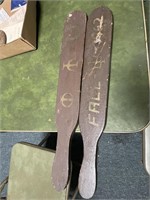 1962 Fraternity or sorority wooden paddles