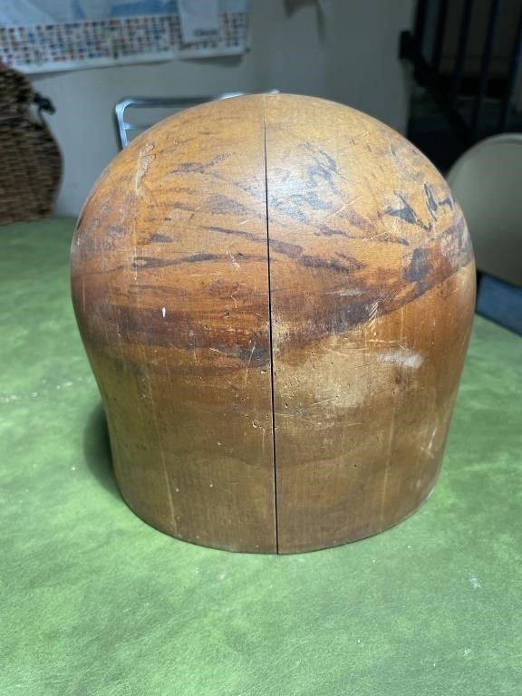 Wooden hat mold