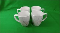 Four Corelle Coordinates matching coffee mugs