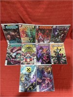 10 bagged and backed comics
