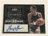 Leaf George Gervin Autograph The Iceman #d /35