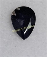 gemstone pear shape blue /white sapphire .70 cara
