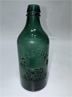 Antique Glass Saratoga Water Bottle