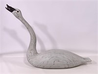 Wooden goose, "WHITE" cut on bottom, 27"L,