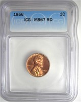 1956 Cent ICG MS67 RD LISTS $1200