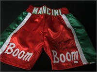 Ray Mancini signed boxing trunks JSA COA