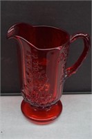 Westmoreland Glass Panel Grape Ruby Pitcher