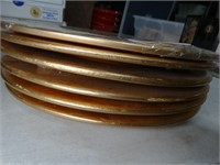 Six 13" Gold Seasonal Platters