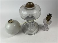 National opaque glass lighting rod globe chipped,