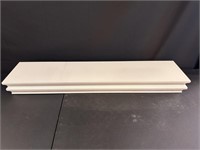 2 White Floating Wall Shelves