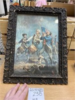 A.M. WILLARD PRINT IN ANTIQUE FRAME